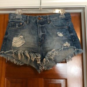 Distressed Jean Shorts